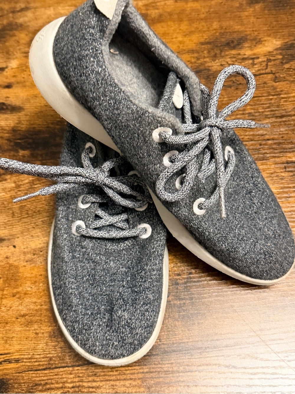 All birds Casual Gray Knit Lace-Up Sneakers